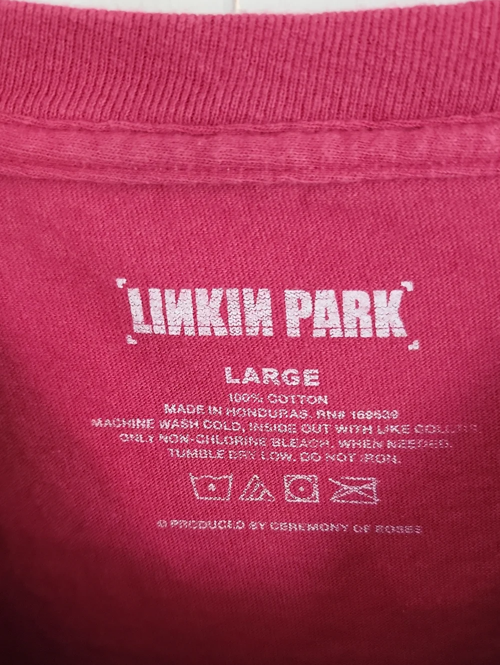 Linkin Park Boys Shirt Large Red Short Sleeve